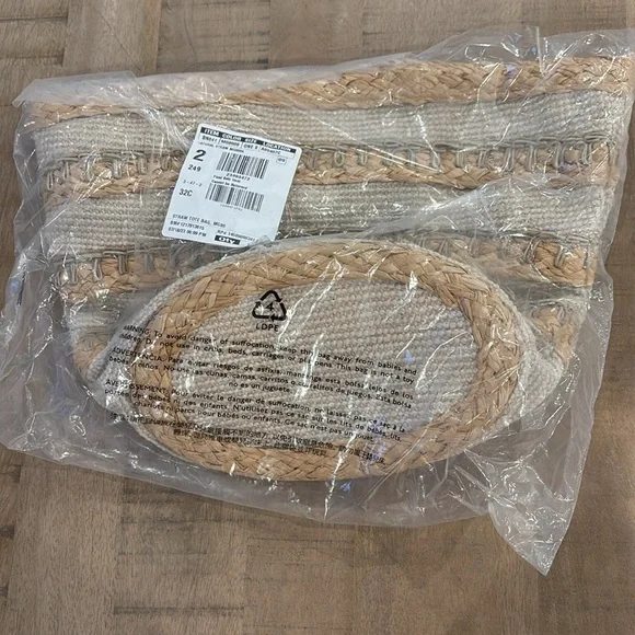 Straw Jute Tote Bag for Summer J Crew Factory NWT BRAND NEW IN BAG! - Picture 3 of 5